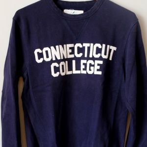 Sweatshirt crew neck Connecticut college slightly